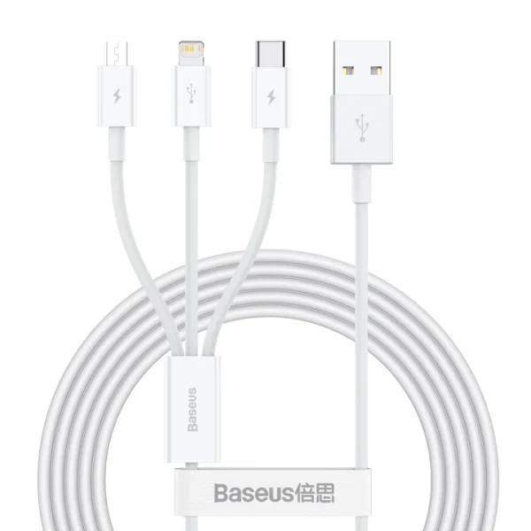 Baseus Superior Series Fast Charging Data Cable USB to M+L+C 3.5A 1.5m BASEUS